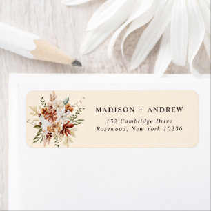 Boho Wildflower  Return Address Label