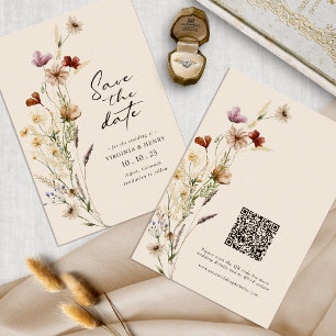 Boho Wildflower Save The Date