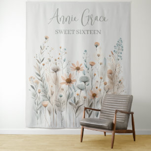 Boho Wildflower Tapestry