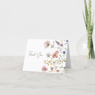 Boho Wildflower Thank You Card