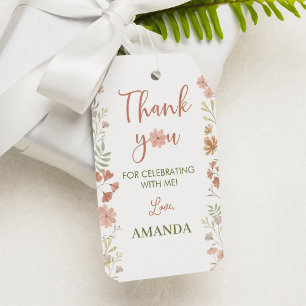 Boho Wildflower Theme Thank You Tag