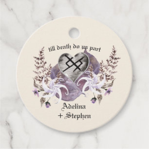Boho Wildflower Viking Love Gothic Wedding Favours Favour Tags