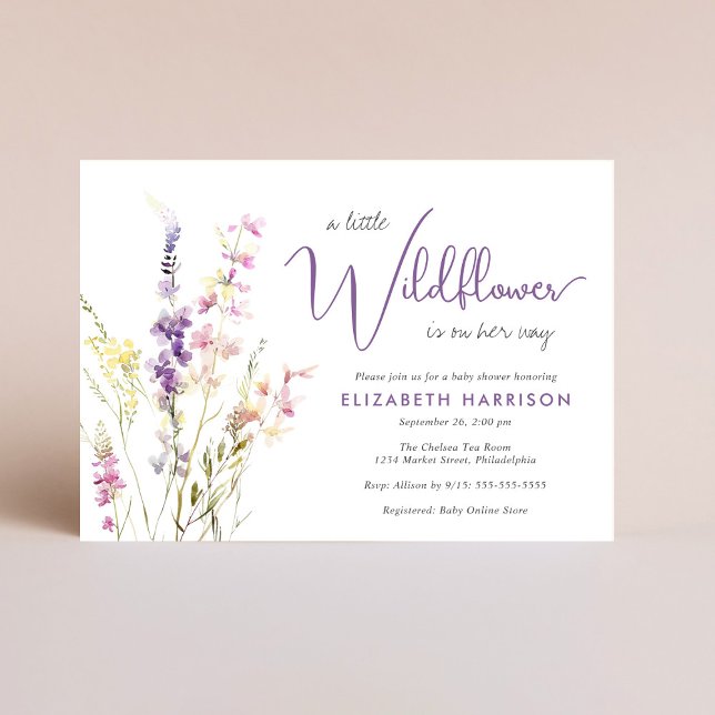 Boho Wildflower Watercolor Baby Shower Invitation (Creator Uploaded)
