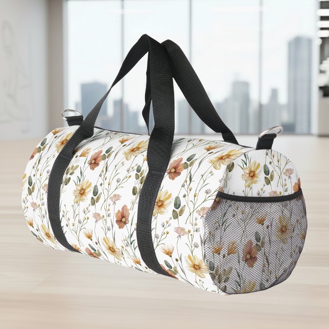 Boho Wildflower Watercolor Duffle Bag (Creator Uploaded)