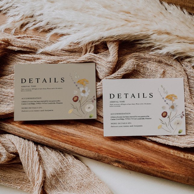  Boho Wildflower Wedding Details Card (Creator Uploaded)