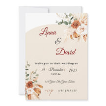 Boho Wildflower Wedding Invitation