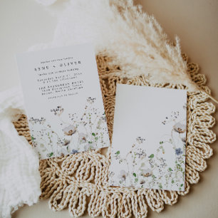 Boho Wildflower Wedding Invitation