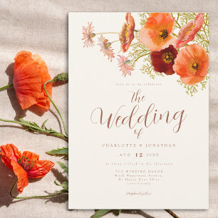 Boho Wildflower Wedding Invitation