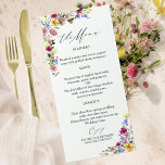 Boho Wildflower Wedding Menu Cards<br><div class="desc">Capture the essence of chic,  boho-inspired design with captivating moody earth tones and beautiful floral elements. Customise it effortlessly with your personal details.</div>