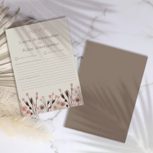 Boho Wildflower Wedding RSVP Card