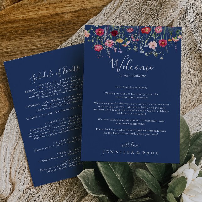 Boho Wildflower Wedding Welcome Letter (Creator Uploaded)