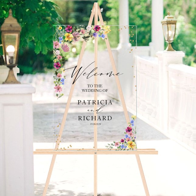 Boho Wildflower Wedding Welcome Sign (Creator Uploaded)