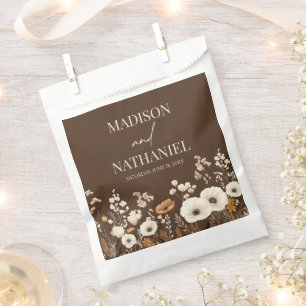 Boho Wildflower Wild Flower Floral Garden Wedding Favour Bag