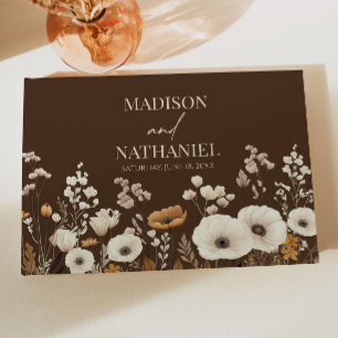 Boho Wildflower Wild Flower Floral Garden Wedding Guest Book