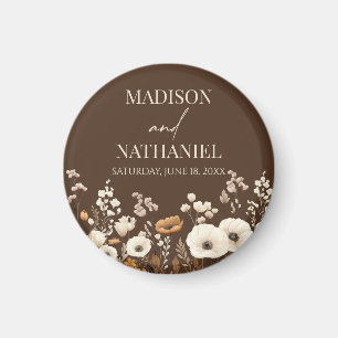 Boho Wildflower Wild Flower Floral Garden Wedding Magnet