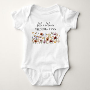 Boho Wildflowers Baby Shower Baby Bodysuit