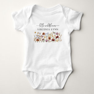 Boho Wildflowers Baby Shower Bodysuit