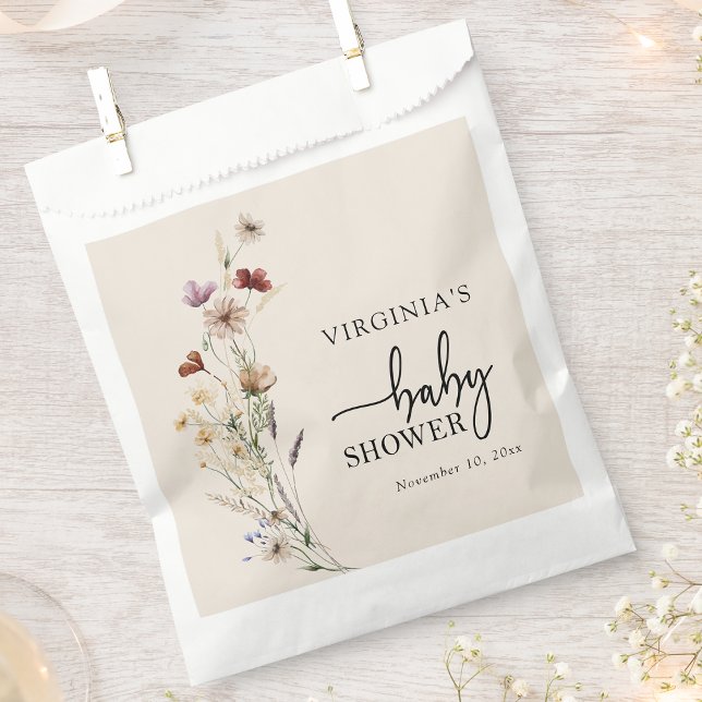 Boho Wildflowers Baby Shower Favour Bag (Boho Wildflowers Baby Shower Favor Bag by Painted Paperie
)