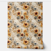 Boho wildflowers burn orange fall colours floral