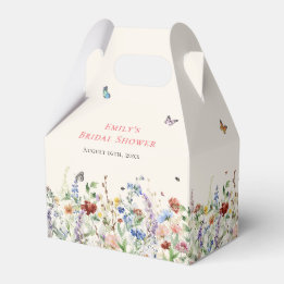 Boho Wildflowers Butterflies  Favour Box