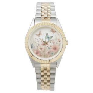 Boho Wildflowers & butterflies Watch