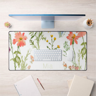 Boho wildflowers    desk mat