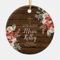 Boho Wildflowers Floral Personalised Girl Baptism