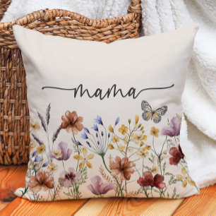 Boho Wildflowers Mama Cushion