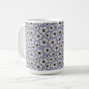 Boho Wildflowers On Lavender Coffee Mug