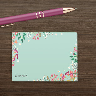 Boho Wildflowers Post-it Notes