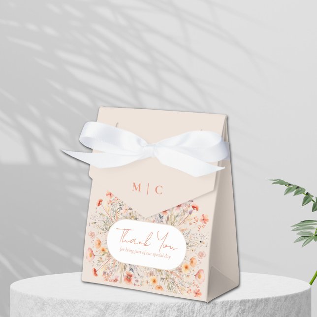 Boho Wildflowers Wedding Favour Box (Creator Uploaded)
