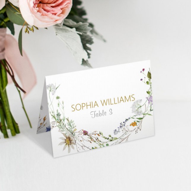 Boho Wildflowers Wedding Table Card (Creator Uploaded)