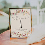 Boho Wildflowers Wedding Table Numbers<br><div class="desc">Boho Wildflowers Wedding Table Numbers. This stylish & elegant wedding table number features gorgeous hand-painted watercolor Wildflowers. Find matching items in the Boho Wildflower Dreams Collection.</div>