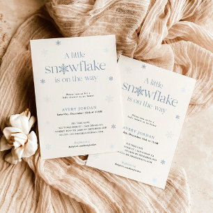 Boho Winter Baby Shower Snowflake Wonderland Invitation