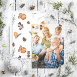 Boho Winter Citrus Merry Christmas Script Photo Ho Holiday Card<br><div class="desc">Looking for a beautiful and unique holiday card to send to your friends and family this year? Look no further than our Boho Winter Citrus Merry Christmas Script Photo Holiday Card! This simple and elegant card features your favourite full bleed mid to dark-toned photo, overlaid with 'Merry Christmas' in a...</div>