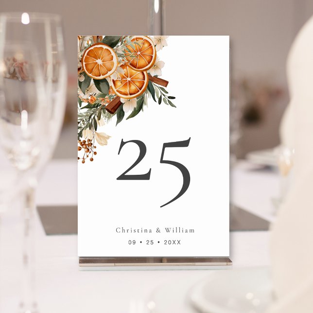Boho Winter Holiday Wedding Table Number (Creator Uploaded)