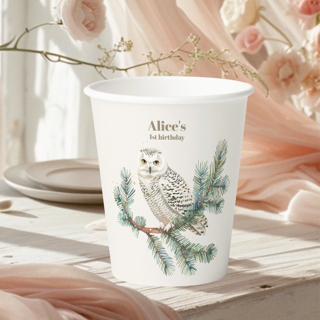 Boho Winter Onederland Birthday Paper Cups (Creator Uploaded)