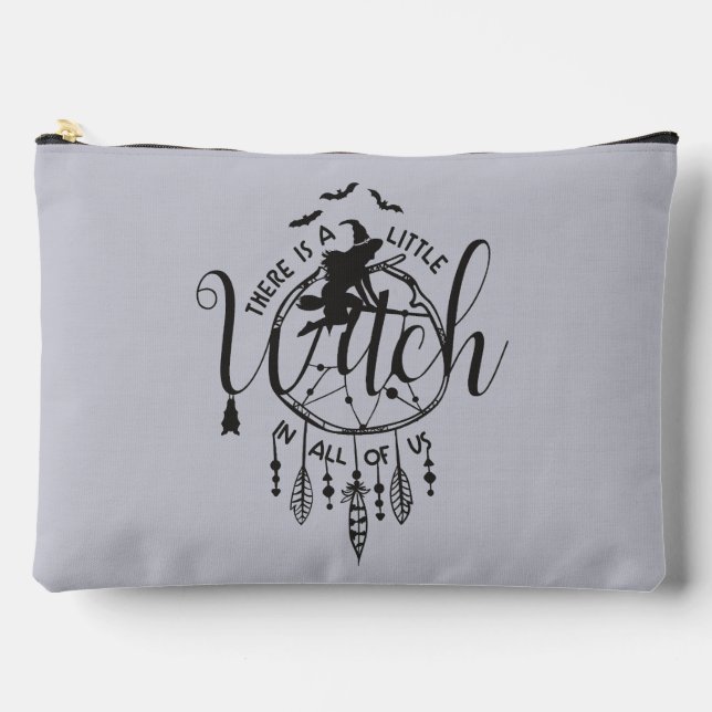 Boho Witch Makeup Bag – Little Witch in All of Us (Front)