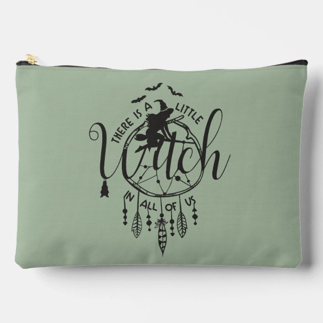 Boho Witch Makeup Bag – Little Witch in All of Us (Front)