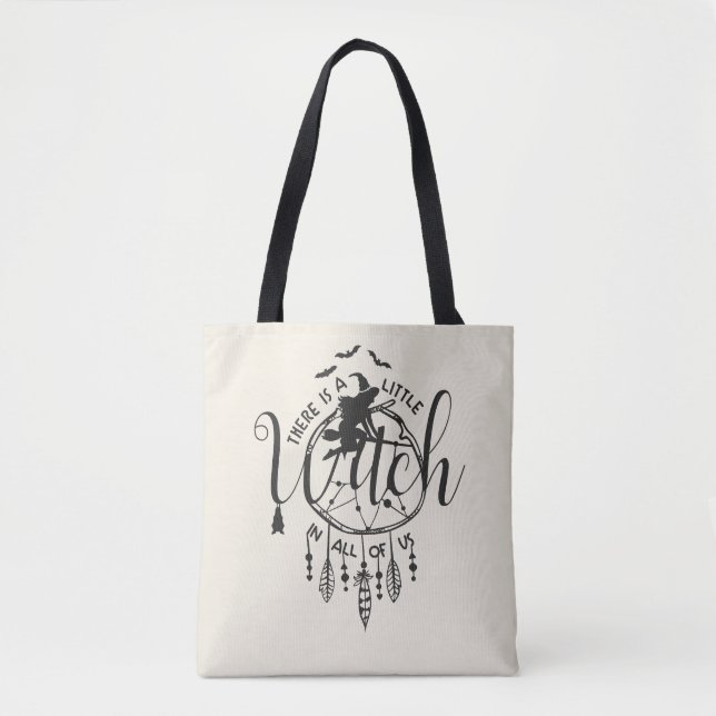 Boho Witch Vibes Tote – Little Witch in All of Us (Front)