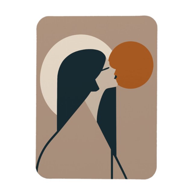 Boho Woman Sun Magnet (Vertical)