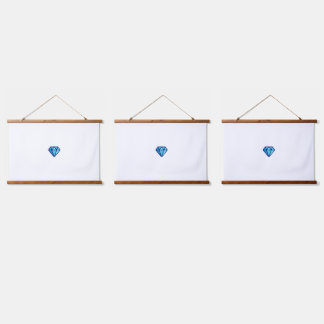 Boho Wood Topped Wall Tapestry Wooden Frame Fabric