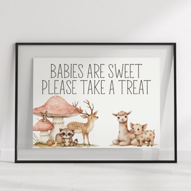Boho Woodland Animals Baby Shower Favour Sign (Creator Uploaded)