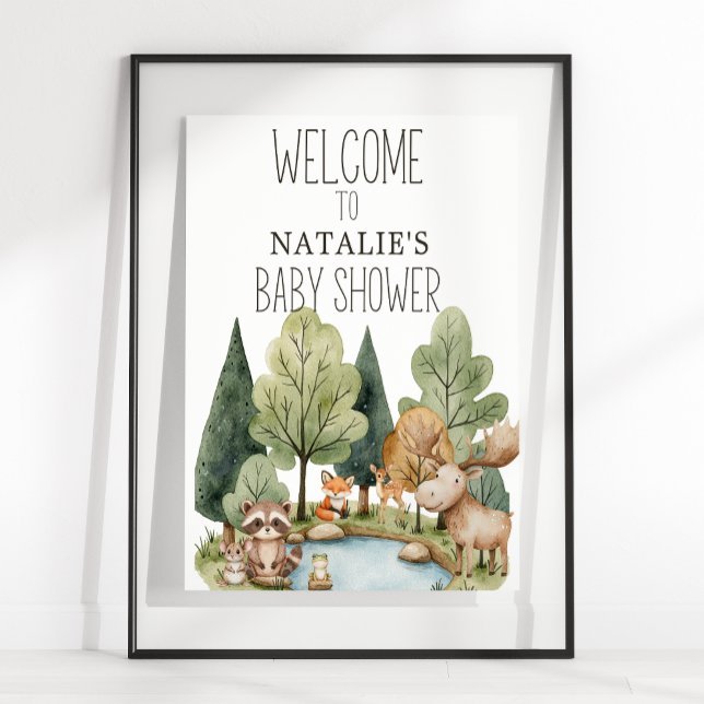 Boho Woodland Animals Baby Shower Sign (Creator Uploaded)