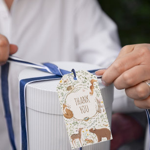Boho Woodland Animals Forest Friends Baby Shower Gift Tags