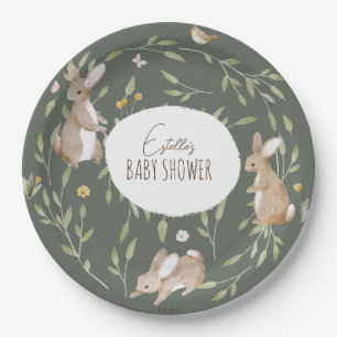 Boho Woodland Animals Forest Friends Baby Shower Paper Plate
