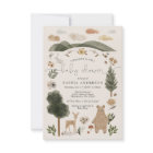 Boho Woodland Baby Shower Invitation Card