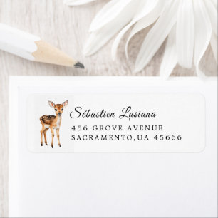 Boho Woodland  Baby Shower Return Address Label