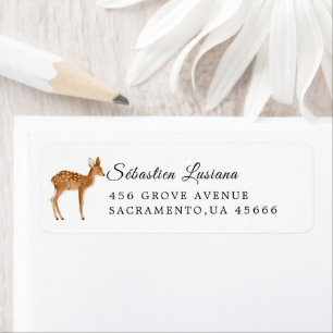 Boho Woodland  Baby Shower Return Address Return Address Label