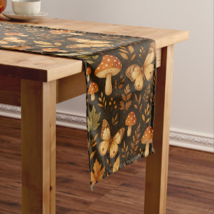 Boho Woodland Forest Mushrooms    Fall Colours Medium Table Runner